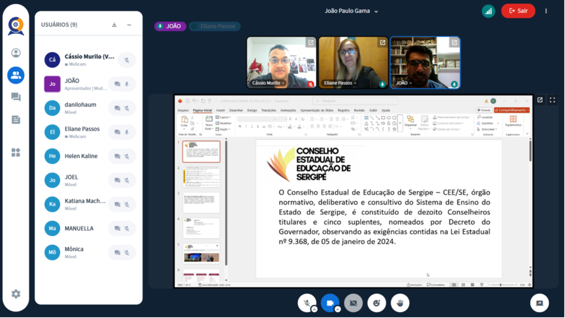 Presidente do CEE/SE participa de encontro com estudantes do CESAD/UFS